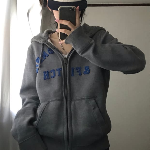 아베크롬비 그레이 후드집업