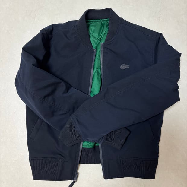 라코스테 리버서블 투웨이 블루종 네이비 그린