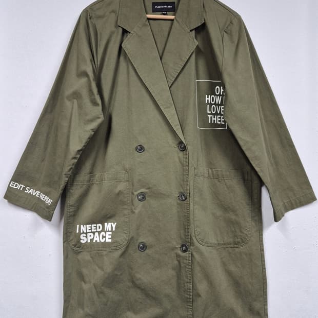 플라스틱아일랜드 경량 롱 자켓 