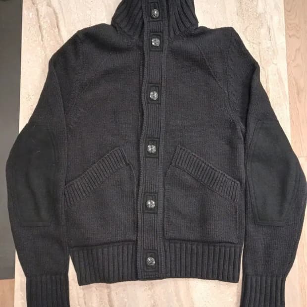 YSL rive gauche HEAVY WOOL KNIT CARDIGAN