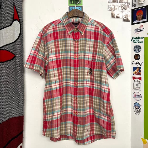 00‘s 폴로 챕스 마드라스 체크 반팔셔츠