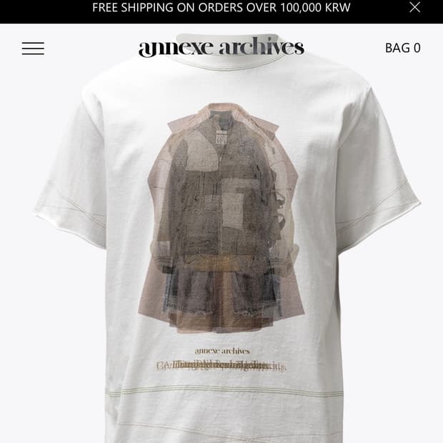  PILE ANNEXE T SHIRTS WHITE 1사이즈