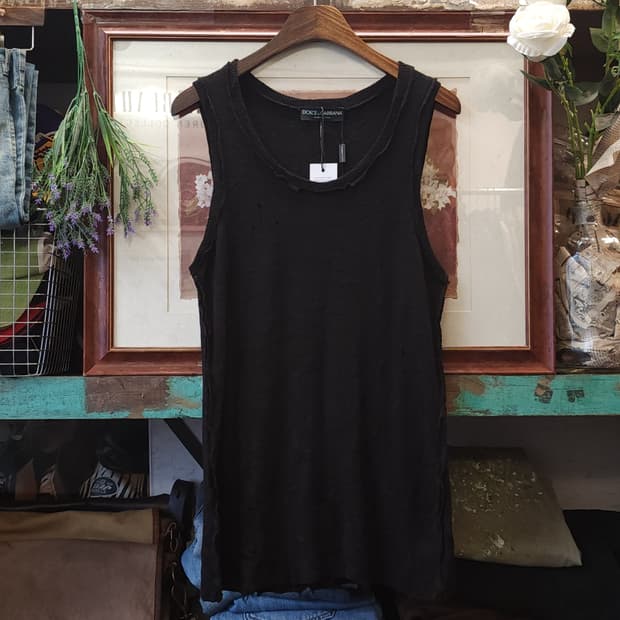 돌체앤가바나 슬리브리스 나시티 인사이드 아웃 데미지 디테일 48