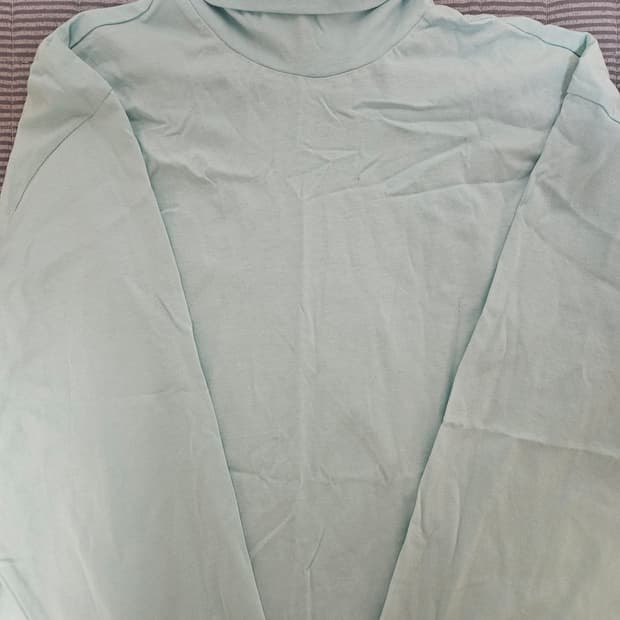 애프터프레이 시그니처 로고 터틀넥 민트