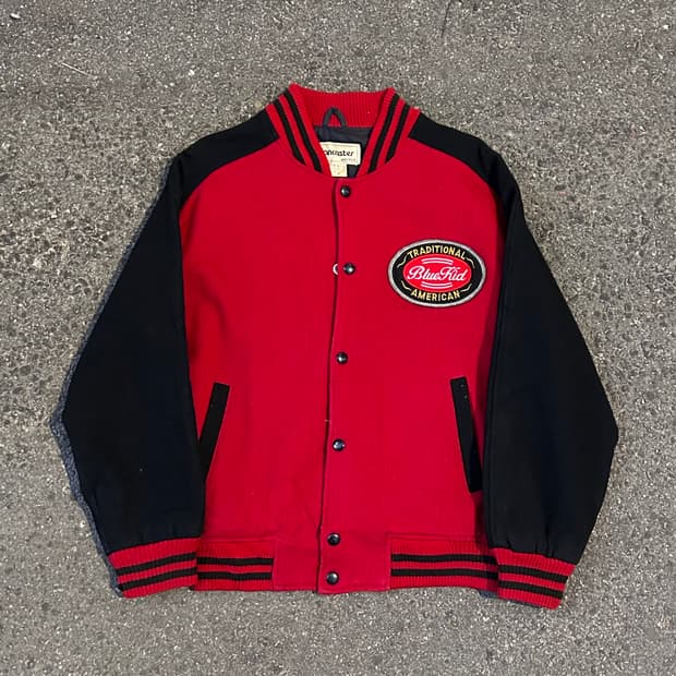 90s 일본빈티지  Lancaster 멜튼 울 모직 바시티 스타디움 M