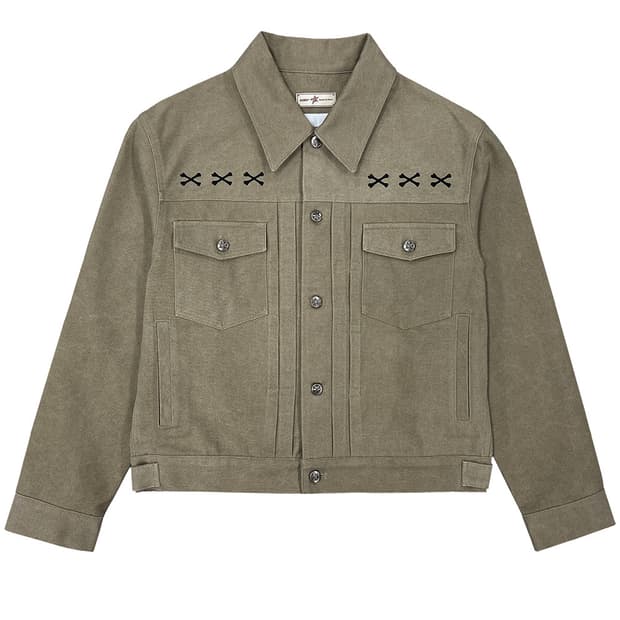 [1] 카미엔 kamien 아오이로 크롭 트러커 자켓