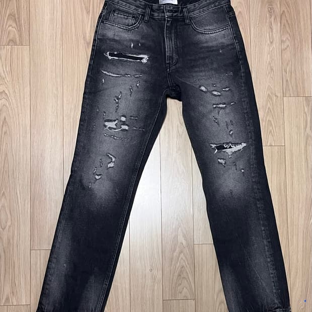 메종미네드 블랙 데미지 데님 30
