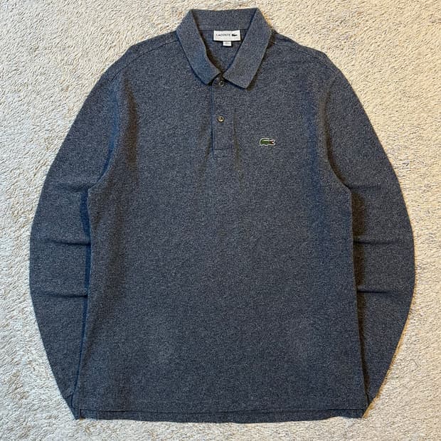 라코스테 LACOSTE 스몰로고 PK 긴팔 카라티 차콜