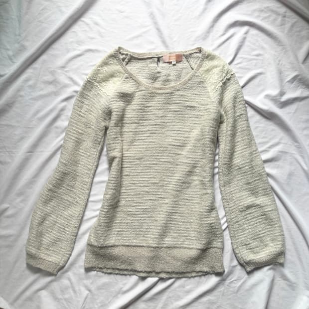 빈티지 미니멈미니멈 진주 레이스 갸루 니트