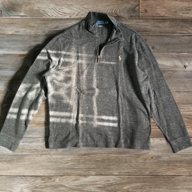 폴로랄프로렌 쿼터집업 코튼 니트