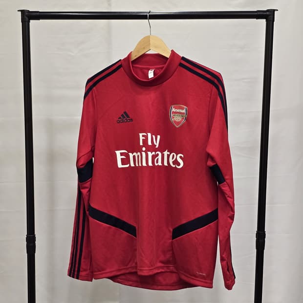 아스날 2019시즌 아디다스 트레이닝 탑 슬리브 긴팔 XL 레드 긴팔