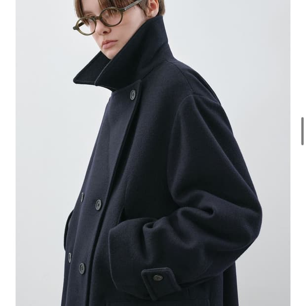 Alte 알테 하프 피코트 다크네이비