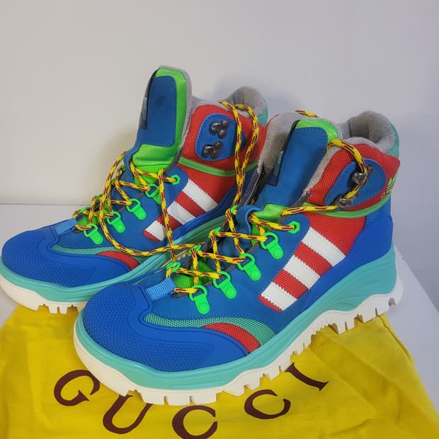 구찌 X 아디다스 레이스업부츠 멀티컬러 사이즈 10