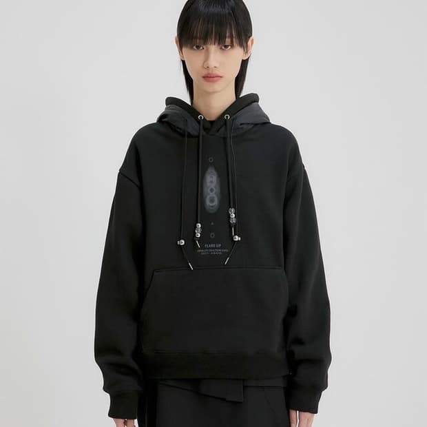 Event Horizon Layered Hoodie (Black)