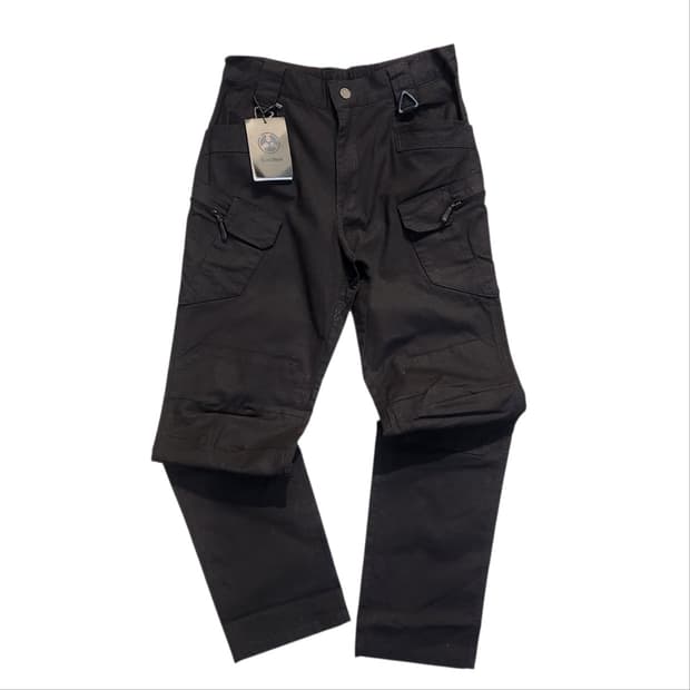 S.Archon 블랙 택티컬 카고 팬츠 (M)