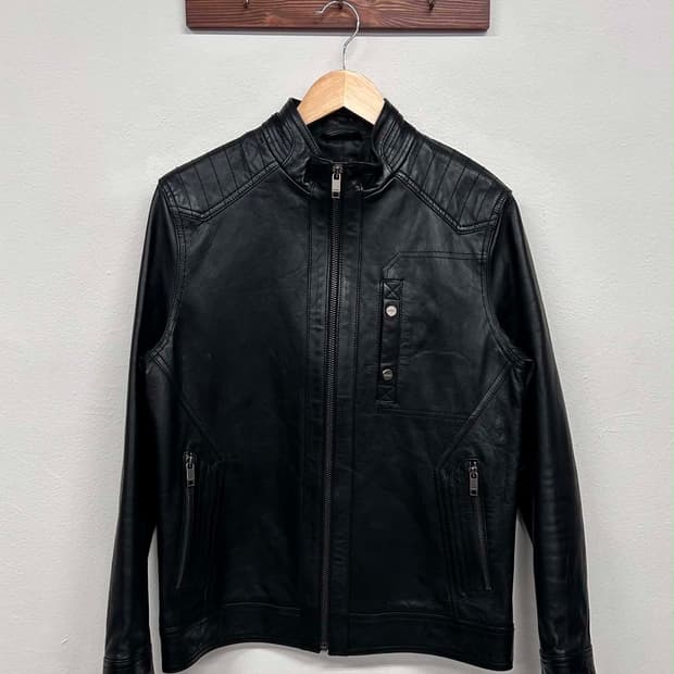 Gabba Vintage LambSkin Leather 양가죽 집업 자켓
