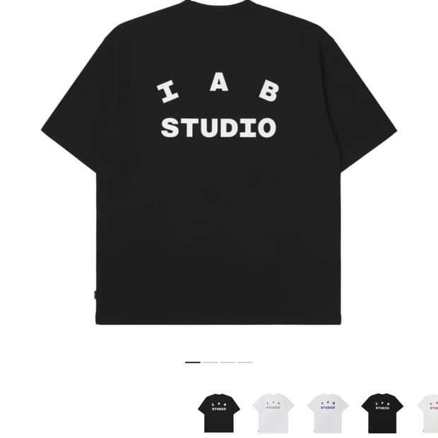 IAB 스튜디오 블랙 티셔츠 M 사이즈 새상품