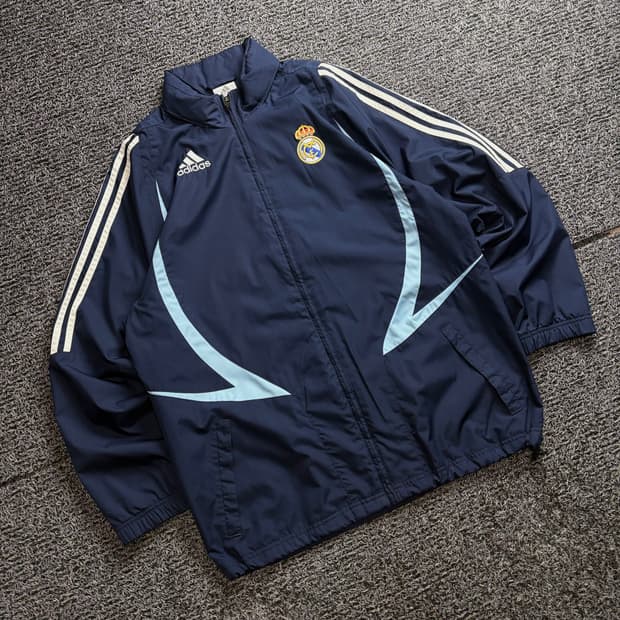 00s 아디다스 레알 마드리드 레트로 우븐 트랙 자켓 2686