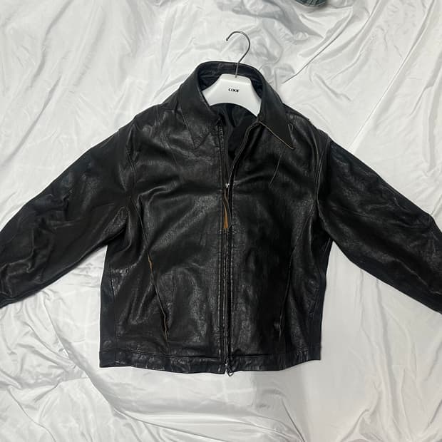 라이더스 컷오프 가죽 자켓 (블랙)