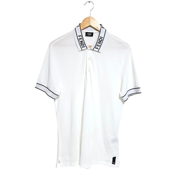 펜디 로고 반팔 카라티셔츠