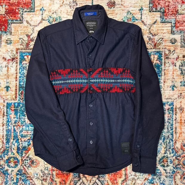 [S] 스투시X펜들턴 30주년 나바호 패턴 울 셔츠
