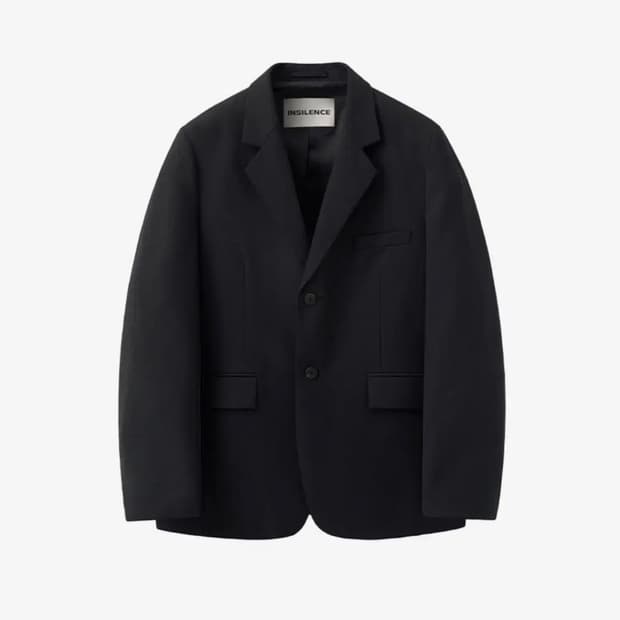 (L) 인사일런스 오버사이즈 울 블레이저 BLACK
