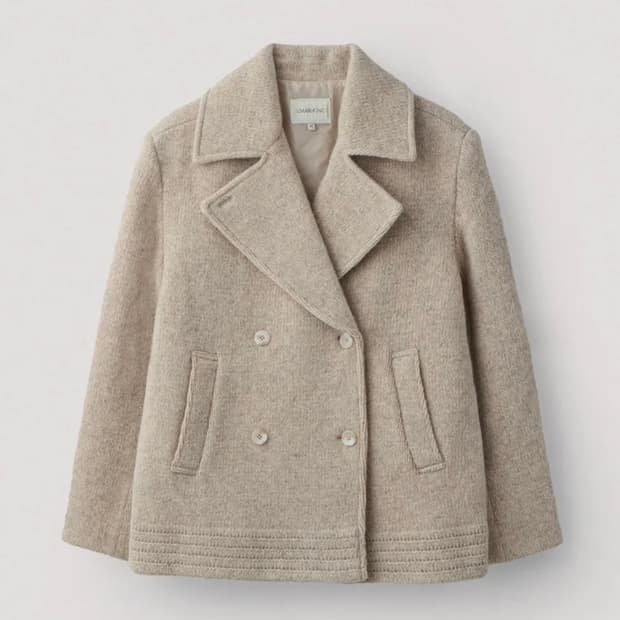 우마뭉 셔틀랜드 울 니트 피코트 아몬드 36