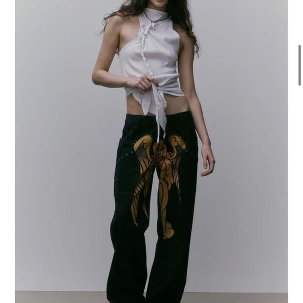 스컬프터 X 에드하디 엔젤 데님 팬츠 인디고