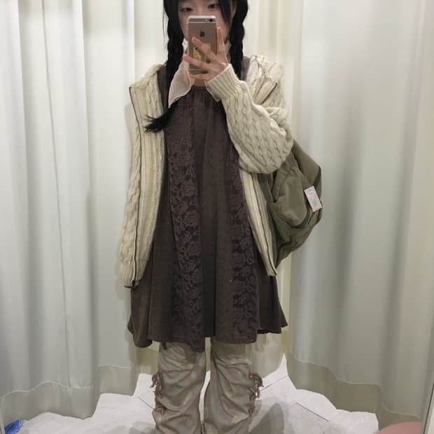 하트인체인 레이스 원피스