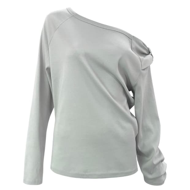 체메씨 BOW ONE-SHOULDER LONG SLEEVE 보우 원숄더