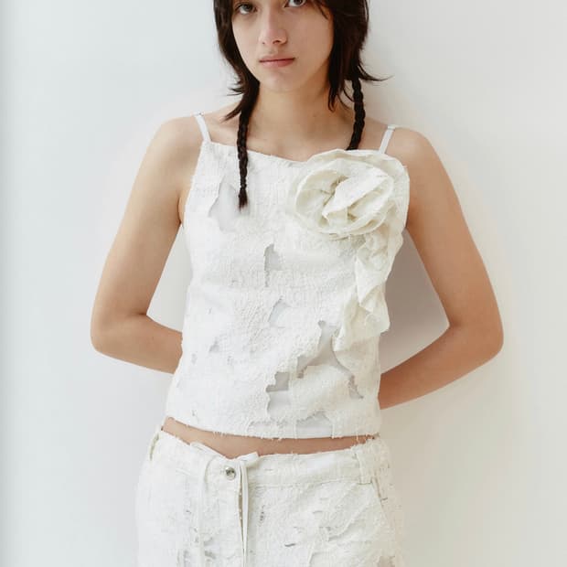 김미더영 GIMMETHY YOUNG 빈티지 자카드 탑 아이보리