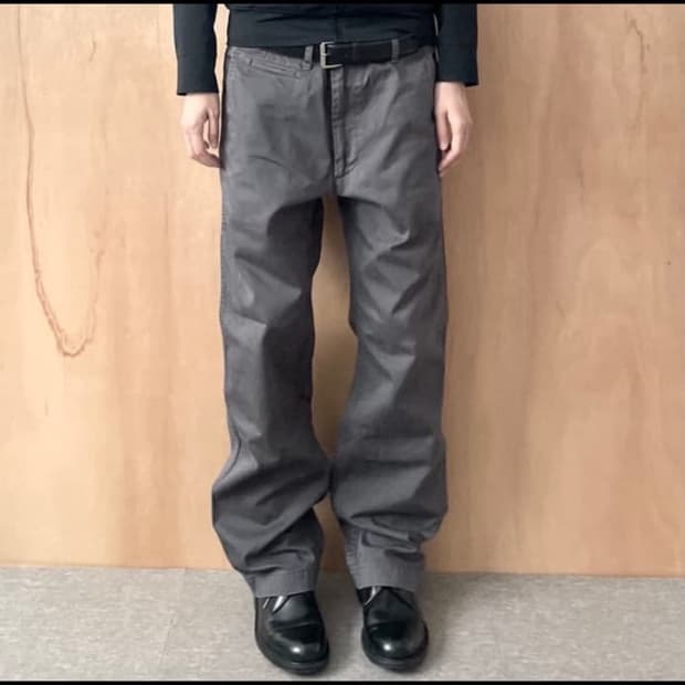 꼼데 옴므 그레이 치노 팬츠 s