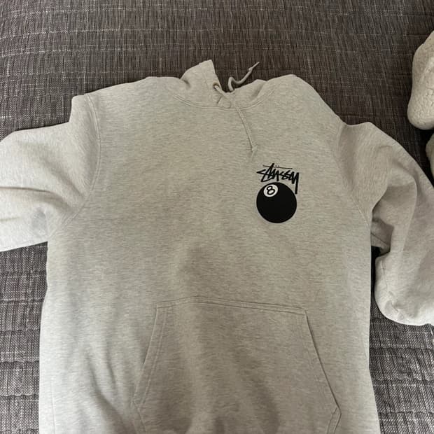 스투시 8볼 후드티 XL 애쉬 헤더