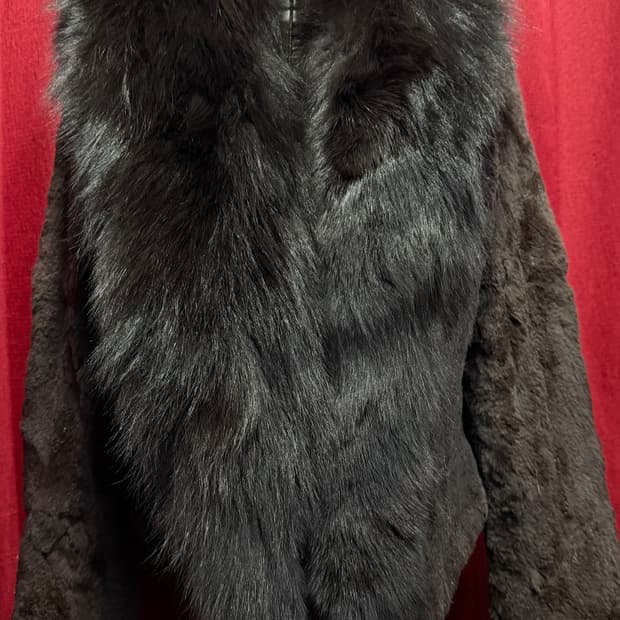 빌리윌리 토끼털 여우털 퍼코트 자켓