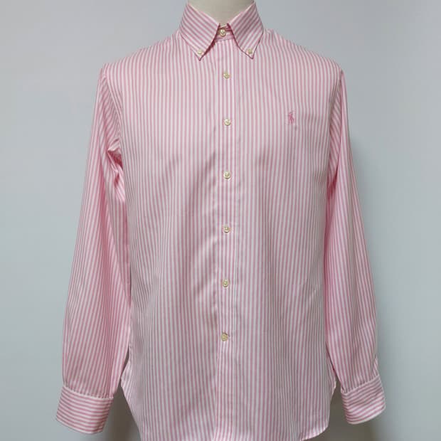 폴로 랄프로렌 이지케어 핑크 스트라이프 셔츠(L~XL)

