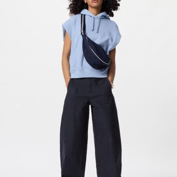 [판매]유니클로 저지배럴레그팬츠 네이비 Ssize