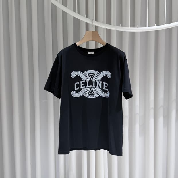 (A+/S) / 셀린느 트리옹프 프린트 루즈 반팔 티셔츠