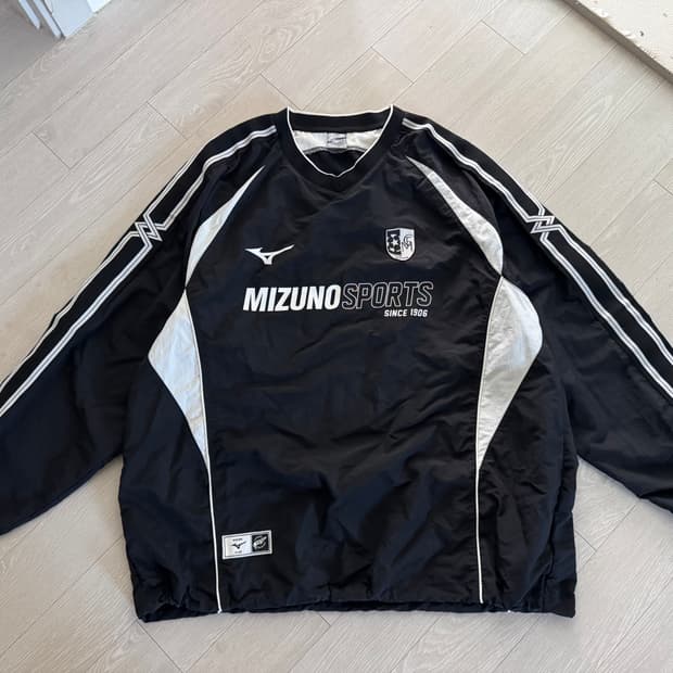 미즈노 어센셜 풋볼 져지 롱슬리브 블랙