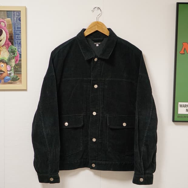 FREAK’S STORE 코듀로이 트러커 자켓 블랙 M