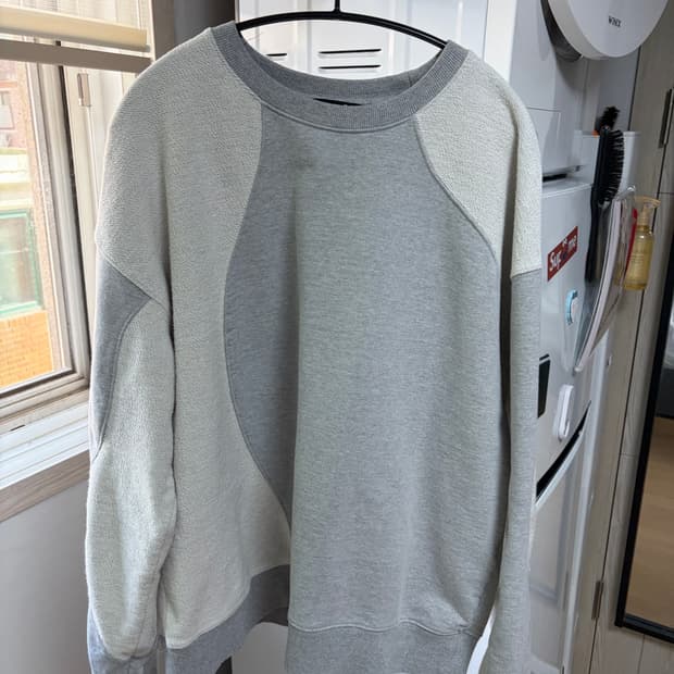 앤더슨벨 커브드 셔츠 그레이 XL