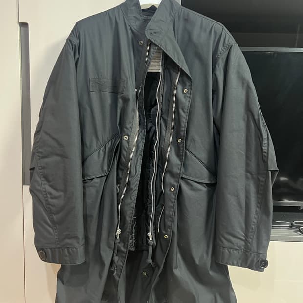 아웃스탠딩 M-65 피시테일 파카 블랙 M사이즈