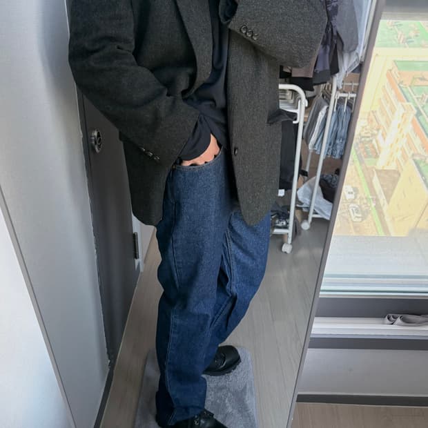 (33x32) 00s 리바이스 517 부츠컷 인디고 생지 데님