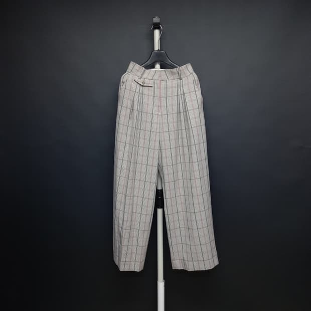 새 잇미샤 춘하 하이웨스트 핀턱 와이드 통핏 팬츠 44