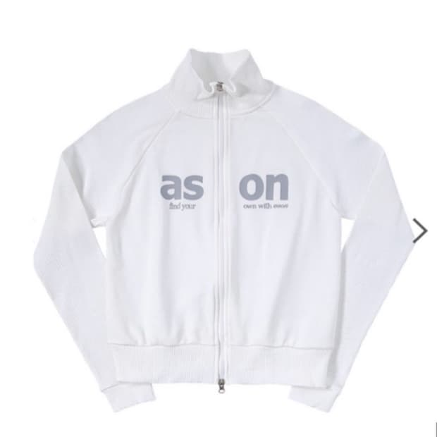 애즈온 salt zip-up white / 집업 화이트
