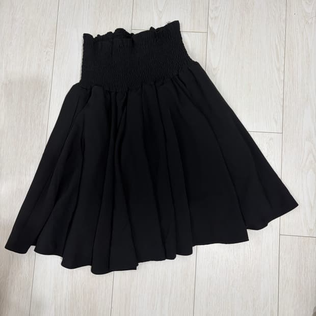 밴딩 미디스커트 