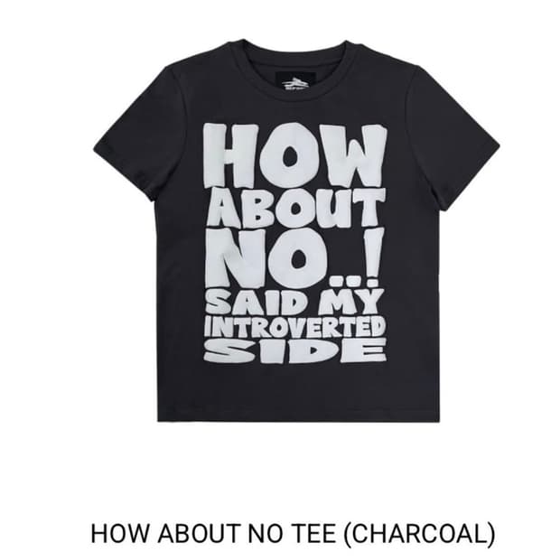 제노리포트 반팔티 차콜 How about no tee