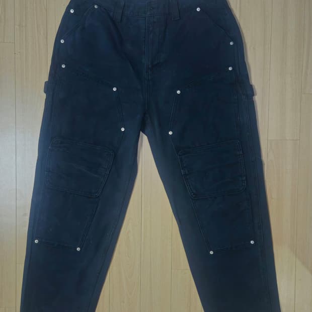 인세인개러지 더블니 워크팬츠 블랙 2