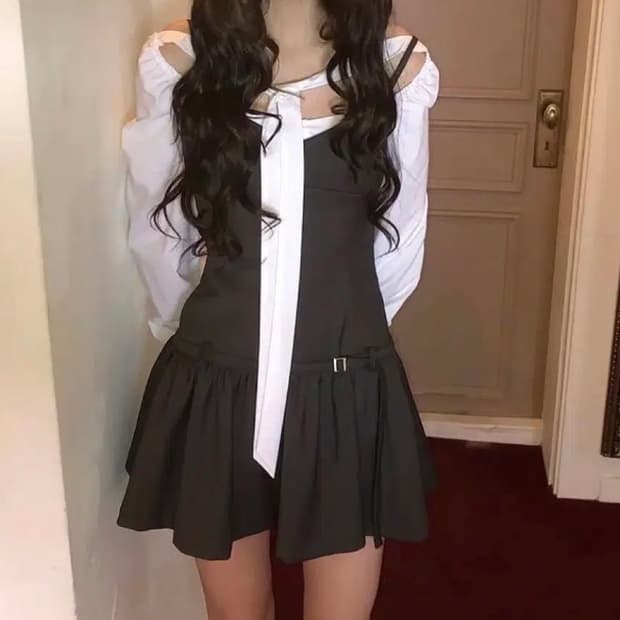 페인오어플레져 비앙카 드레스 차콜 S