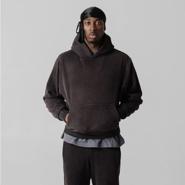 (새제품) 이지 갭 폴라 플리스 후드 블랙 L