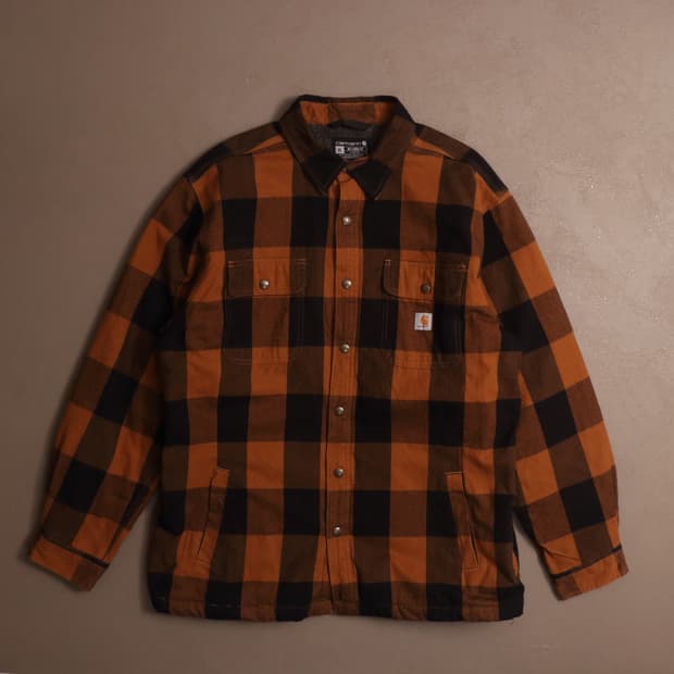 칼하트 양털 헤비코튼 체크셔츠 자켓 A1488